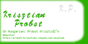 krisztian probst business card